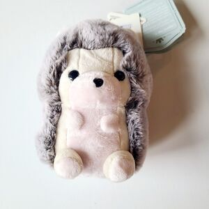 Bellzi Plush Hedgi the Hedgehog Stuffed Animal Mini Gray White Soft‎ Fur Coat 6"